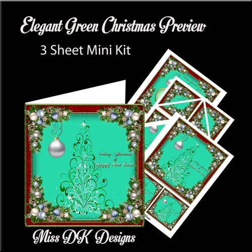 Elegant Green Christmas Mini Kit