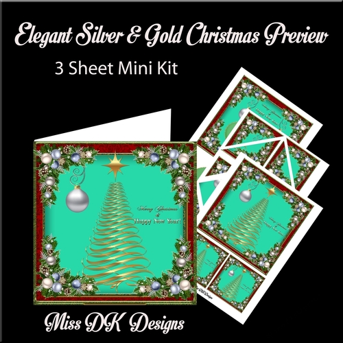 Elegant Silver & Gold Christmas Mini Kit