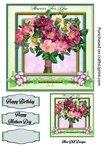Flowers for You 3 Card 