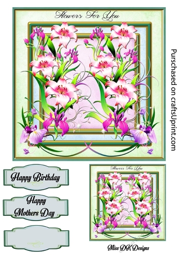Flowers for You 4 Card 
