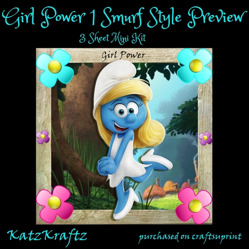Girl Power Smurf Style 1 Mini Kit