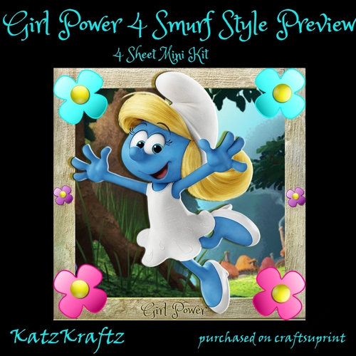 Girl Power Smurf Style 4 Mini Kit
