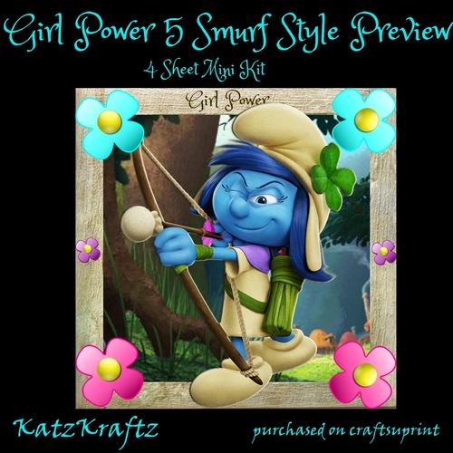 Girl Power Smurf Style 5 Mini Kit