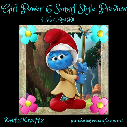 Girl Power Smurf Style 6 Mini Kit