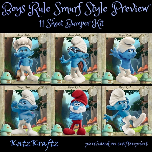 Boys Rule Smurf Style Bumper Kit