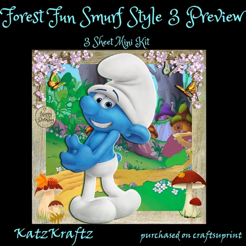 Forest Fun Smurf Style 3 Mini Kit