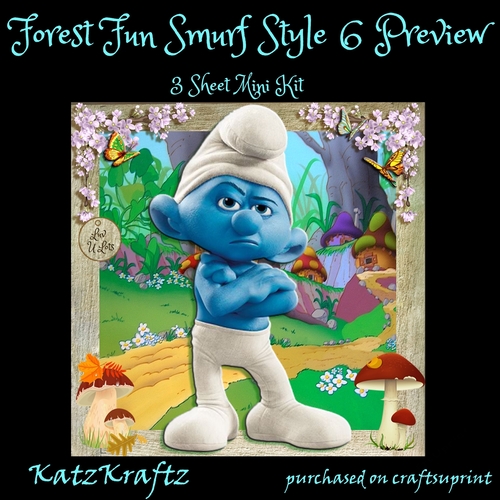 Forest Fun Smurf Style 6 Mini Kit