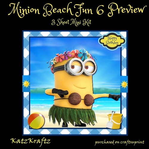 Minion Beach Fun 6 Mini Kit