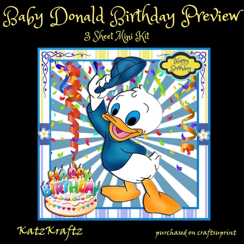 Baby Donald Birthday 1 Mini Kit