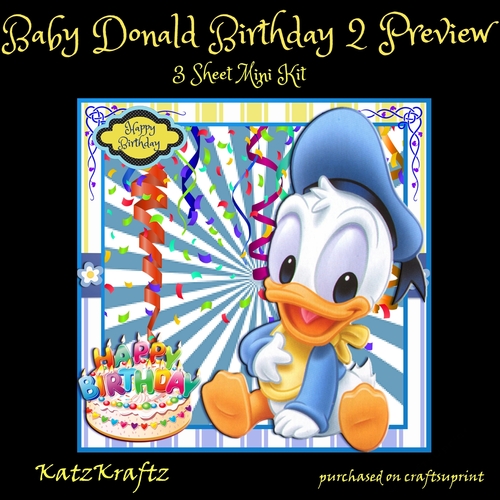 Baby Donald Birthday 2 Mini Kit