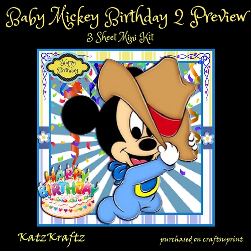Baby Mickey Birthday 2 Mini Kit