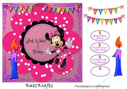 Minnie Birthday sheet 1