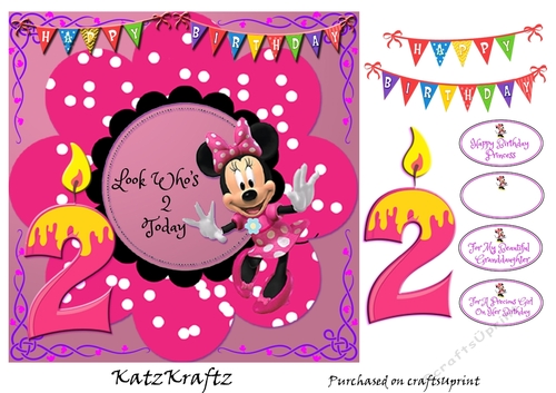 Minnie Birthday sheet 2