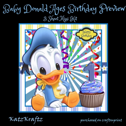Baby Donald Ages Birthday Mini Kit