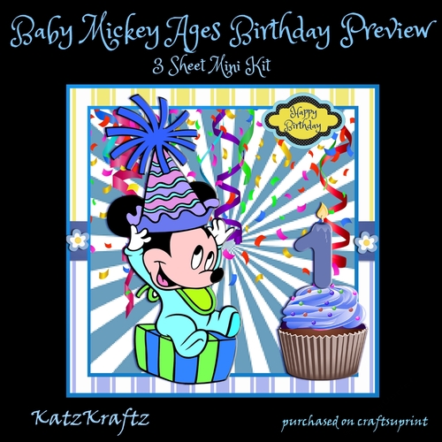 Baby Mickey Ages Birthday Mini Kit