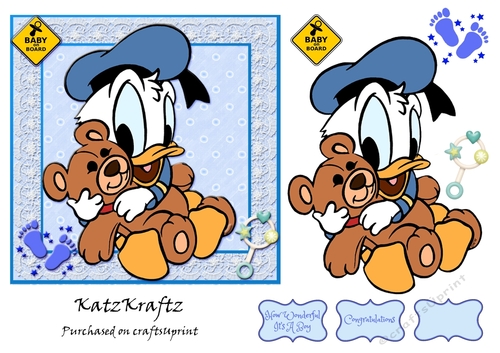 Baby Donald & Friends Quick Card