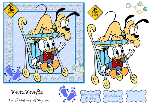Baby Donald & Friends 3 Quick Card