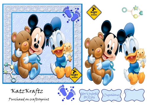 Baby Donald & Friends 4 Quick Card