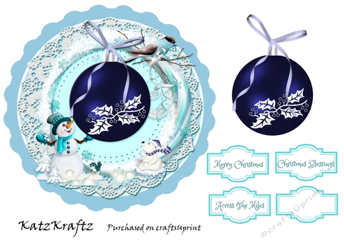 Christmas Topper Blue