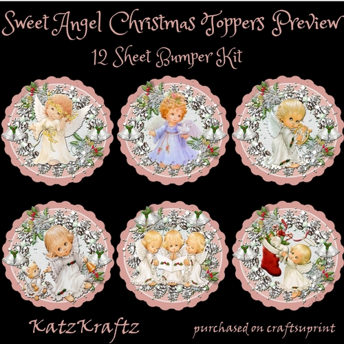 Sweet Angel Christmas Toppers Bumper Kit