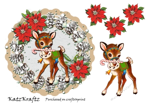 Vintage Reindeer Christmas 2