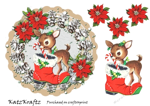 Vintage Reindeer Christmas 3
