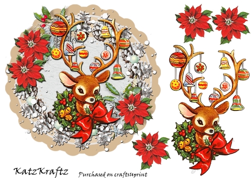 Vintage Reindeer Christmas 4