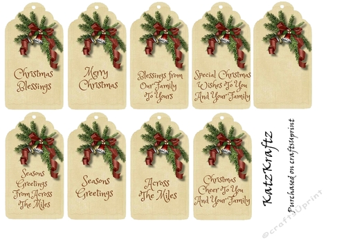 Vintage Christmas Tags 1