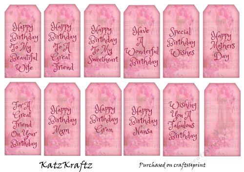 Vintage Birthday tags 4