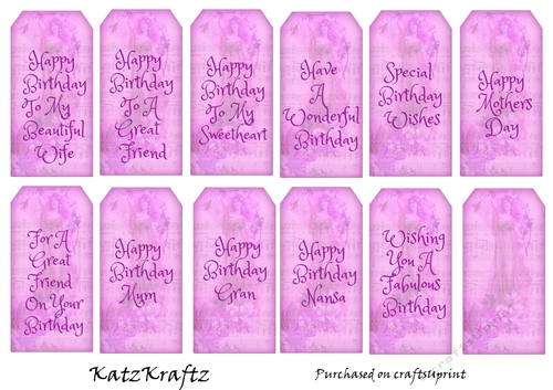 Vintage Birthday tags 5