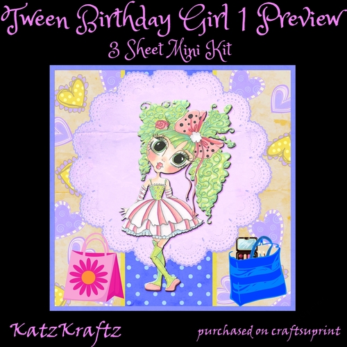 Tween Birthday Girl 1 Mini Kit