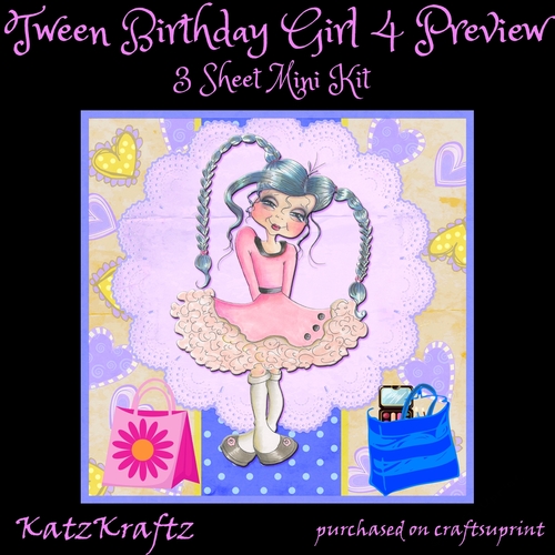 Tween Birthday Girl 4 Mini Kit