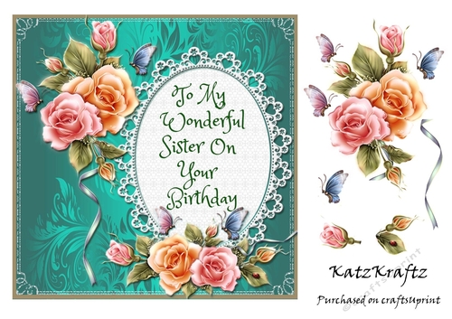 To My Wonderful Sister On Your  Birthday