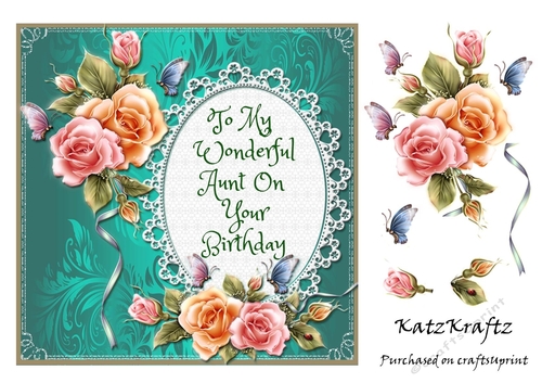 To My Wonderful  Aunt On Your  Birthday