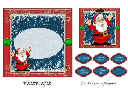 Fun With Santa insert & gift tag 1