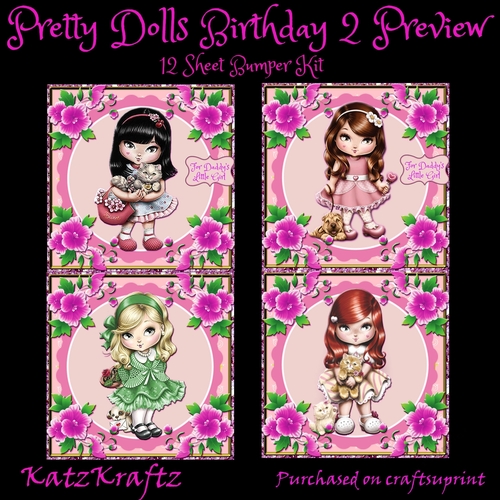 Pretty Doll Birthday Bumper Kit 2