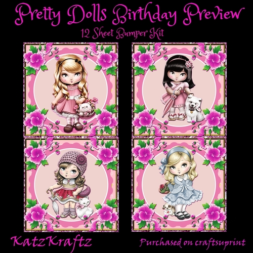 Pretty Doll Birthday Bumper Kit 1