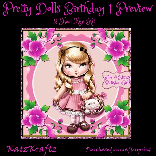Pretty Doll Birthday 1 mini kit