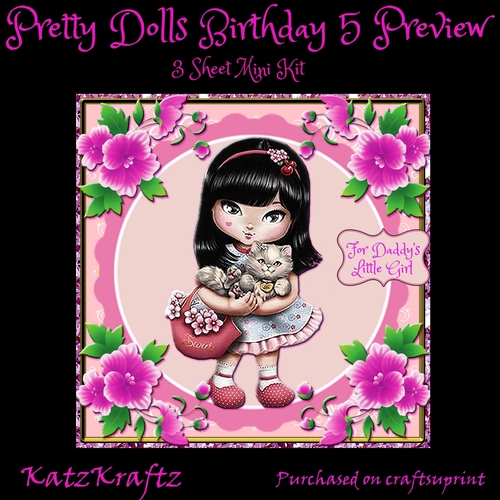 Pretty Doll Birthday 5 mini kit