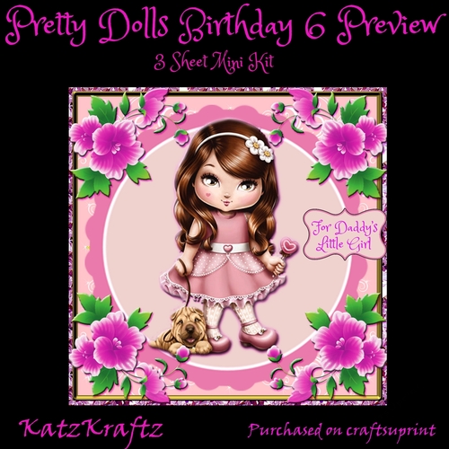 Pretty Doll Birthday 6 mini kit