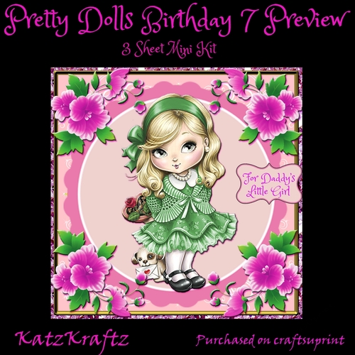 Pretty Doll Birthday 7 mini kit