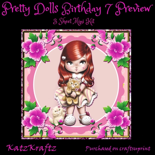 Pretty Doll Birthday 8 mini kit