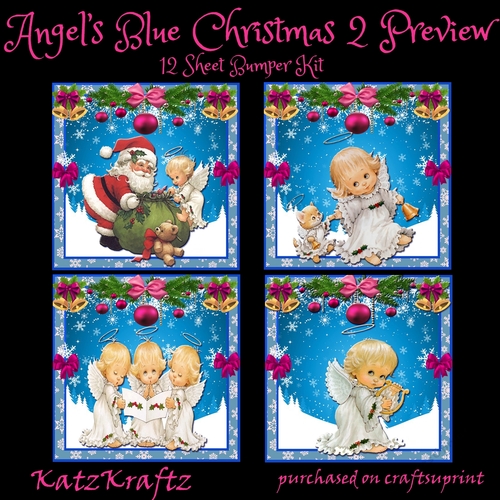 Angels Blue Christmas Bumper Kit 2