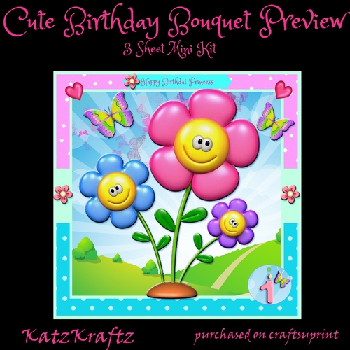 Cute Birthday Bouquet Mini Kit