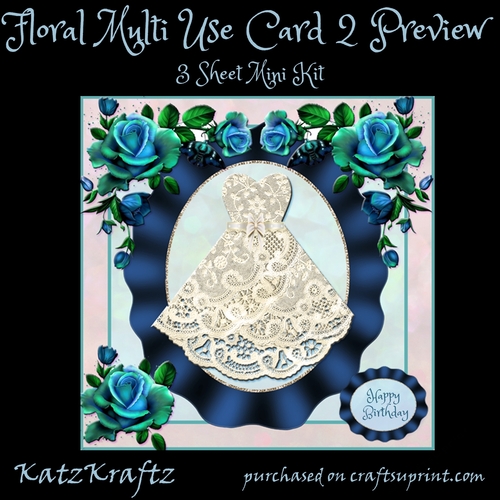 Floral Multi Use Card 2 Mini kit