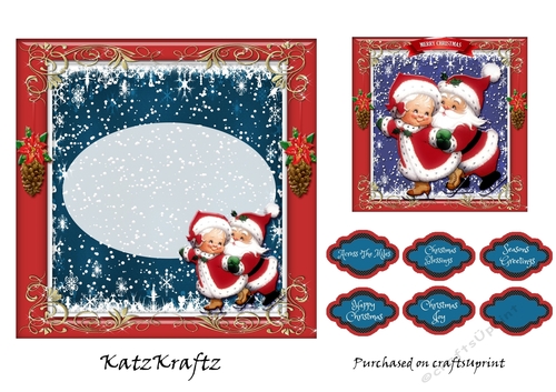 Fun With Santa Insert & gift tag 2-3