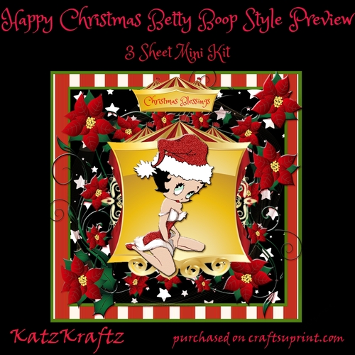 Happy Christmas Betty Boop Style 1