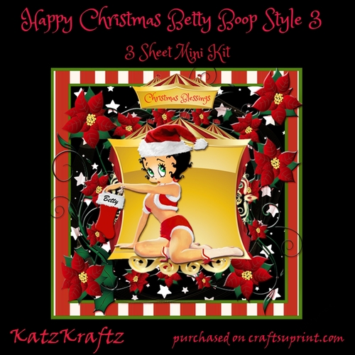 Happy Christmas Betty Boop Style 3