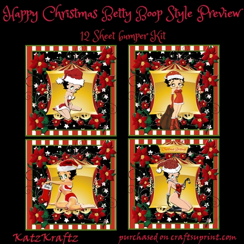 Happy Christmas Betty Boop Style Bumper Kit
