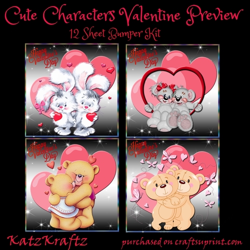 Cute Characters Valentine Bumper Kit